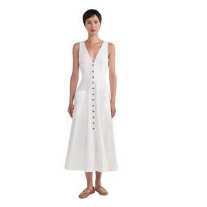 Saloni Zoey Cutout Dress in White